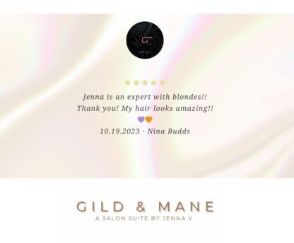 Gild & Mane - A Salon Suite by Jenna V Luxury Hair Extensions and Blonding Services in Columbia, SC | Gild & Mane